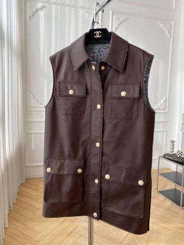 Кожаный жилет Chanel LUX-130237