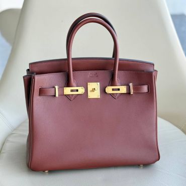 Сумка женская  Birkin, 30, Barenia Leather Hermes LUX-131078