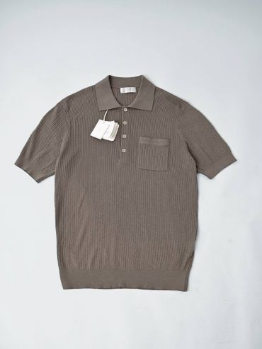  Рубашка-поло в рубчик Brunello Cucinelli LUX-133267