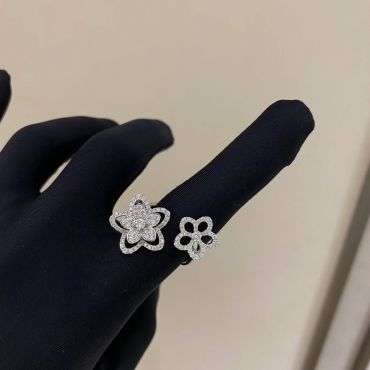 Двойное кольцо с бриллиантами Graff Wild Flower Double Diamond Ring Graff LUX-134832