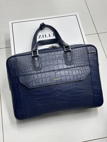  Портфель из натуральной кожи крокодила Zilli LUX-135149