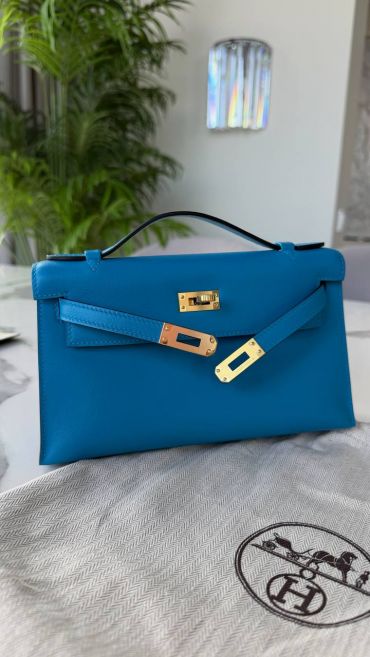  Сумка женская Kelly Pochette Hermes LUX-135456