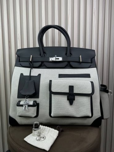 Сумка мужская Birkin 40 Cargo Toile Hermes LUX-135774