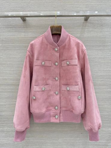 Замшевый бомбер Chanel LUX-136134