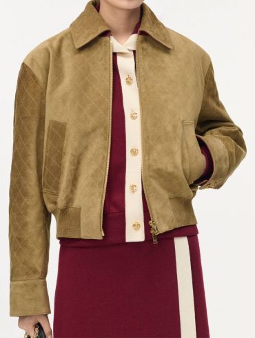 Замшевая куртка Chanel LUX-136475
