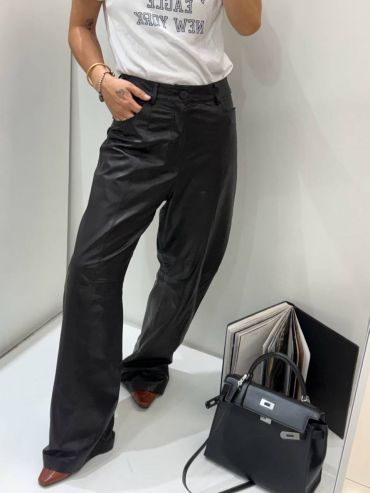 Кожаные брюки Yves Saint Laurent LUX-137090