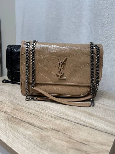Сумка женская Niki из винтажной кожи с тисненым логотипом Yves Saint Laurent LUX-137521