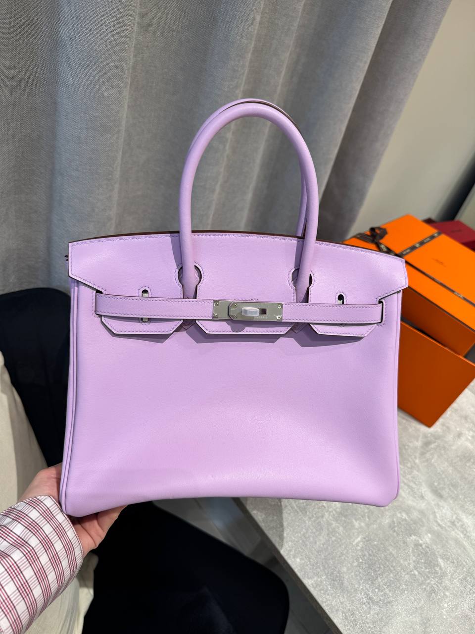 Сумка женская Birkin 30 swift leather Hermes LUX-133205 фото Сумка женская Birkin 30 swift leather Hermes Артикул LUX-133205