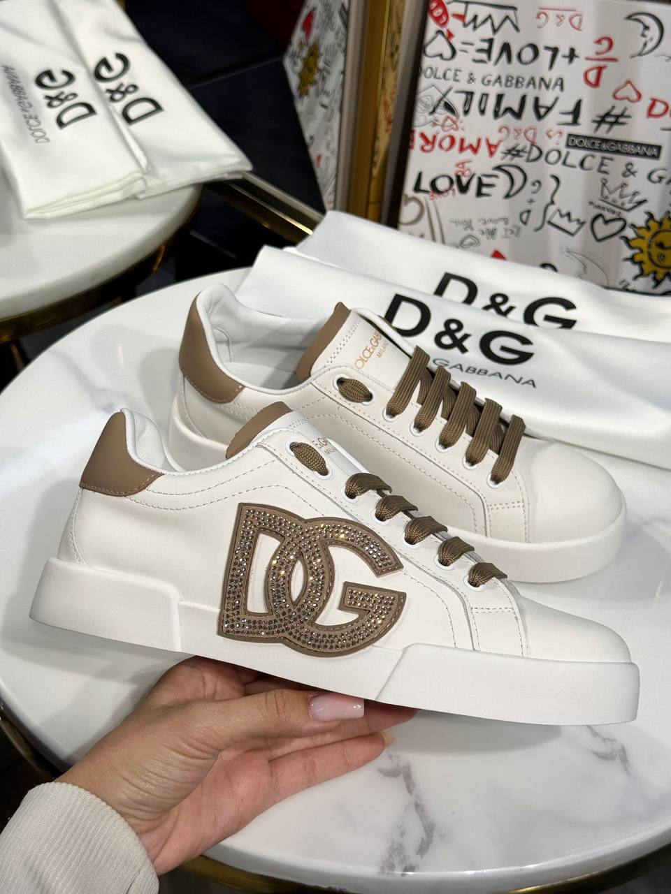 Кеды женские Dolce & Gabbana LUX-134896 фото Кеды женские Dolce & Gabbana Артикул LUX-134896