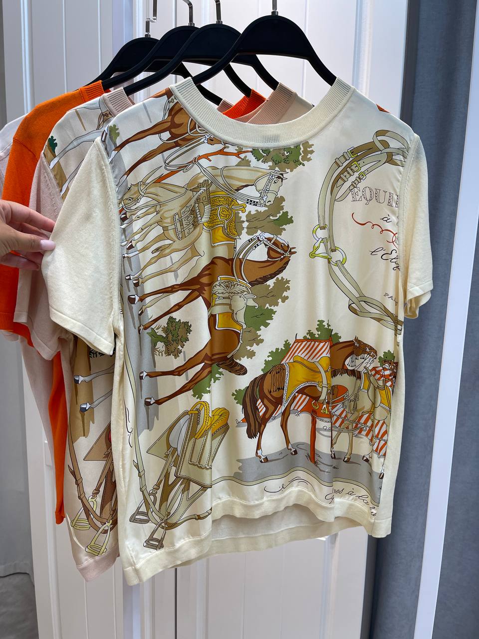 Футболка женская Hermes LUX-135714 фото Футболка женская Hermes Артикул LUX-135714
