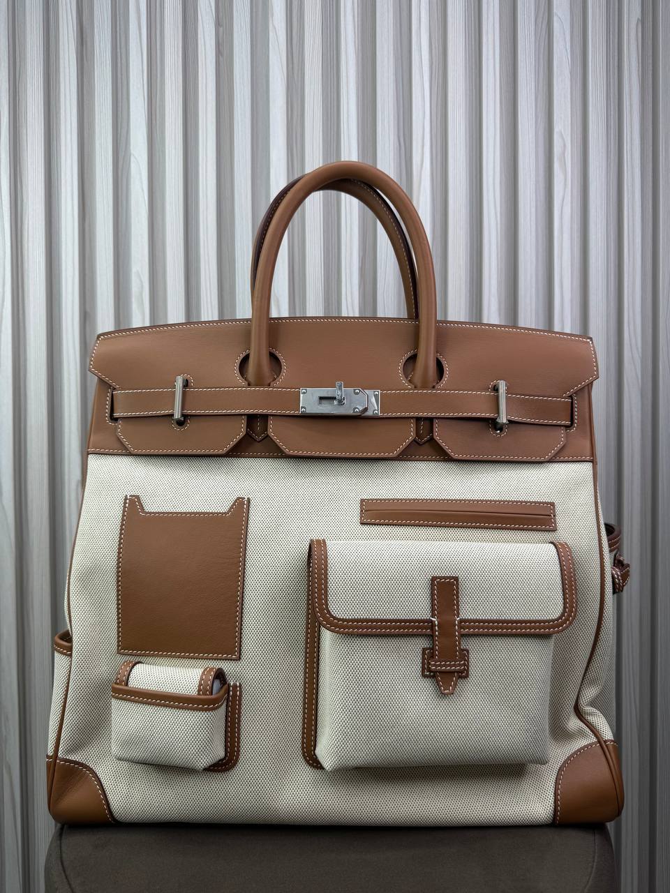 Сумка мужская Birkin 40 Cargo Toile Hermes LUX-135773 фото Сумка мужская Birkin 40 Cargo Toile Hermes Артикул LUX-135773