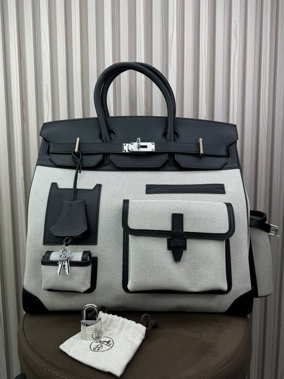 Сумка мужская Birkin 40 Cargo Toile Hermes LUX-135774 фото Сумка мужская Birkin 40 Cargo Toile Hermes Артикул LUX-135774