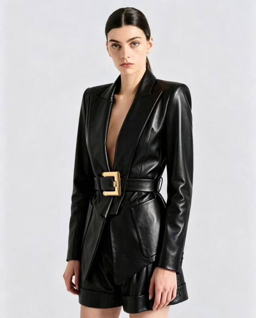 Кожаная куртка Balmain LUX-136361 фото Кожаная куртка Balmain Артикул LUX-136361