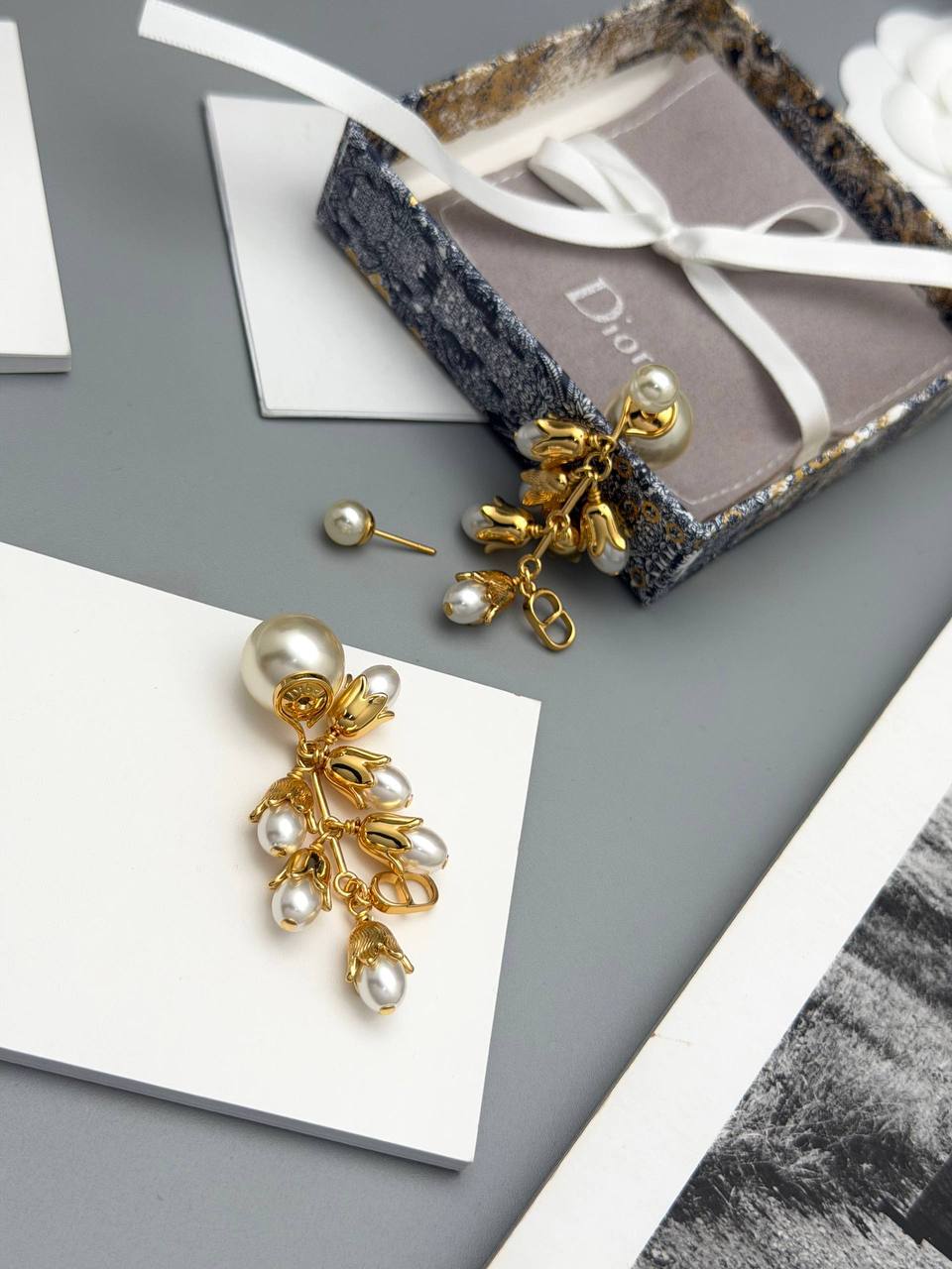 Серьги Christian Dior LUX-136576 фото Серьги Christian Dior Артикул LUX-136576