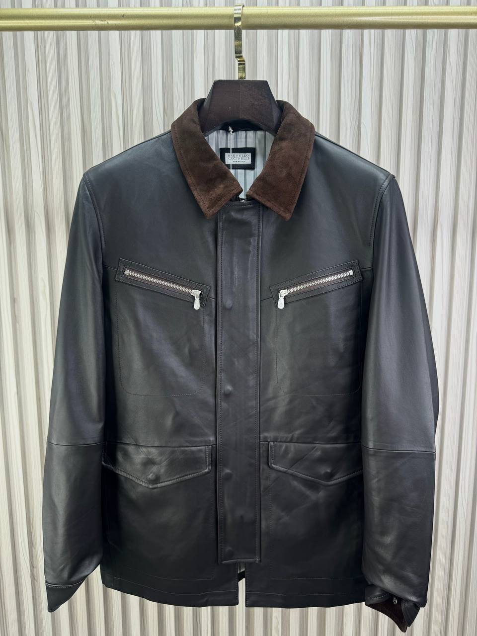 Кожаная куртка Brunello Cucinelli LUX-136737 фото Кожаная куртка Brunello Cucinelli Артикул LUX-136737
