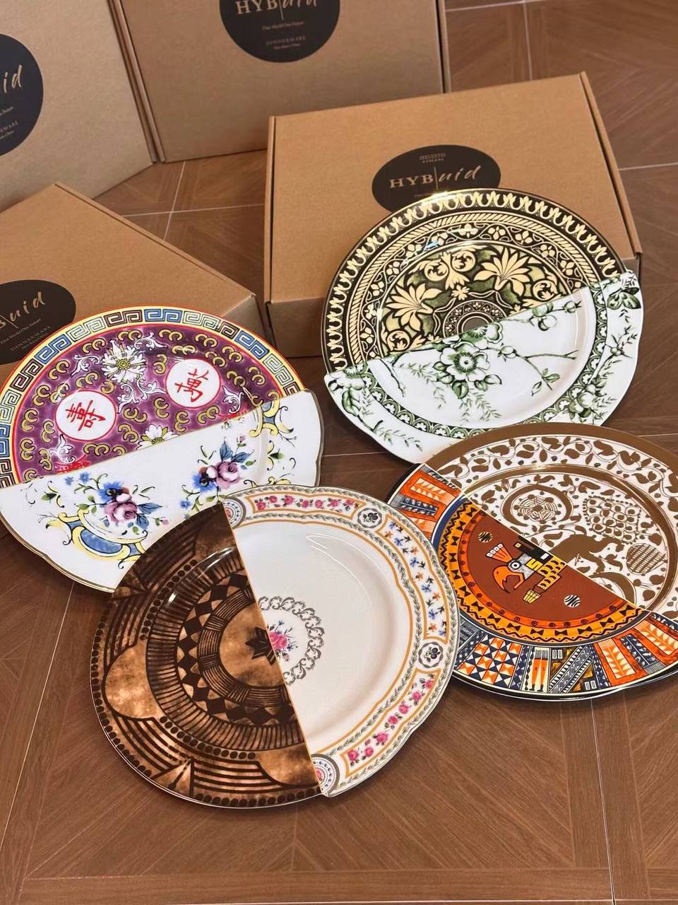 Набор SELETTI из 4-х тарелок 29см LUX-137099 фото Набор SELETTI из 4-х тарелок 29см Артикул LUX-137099