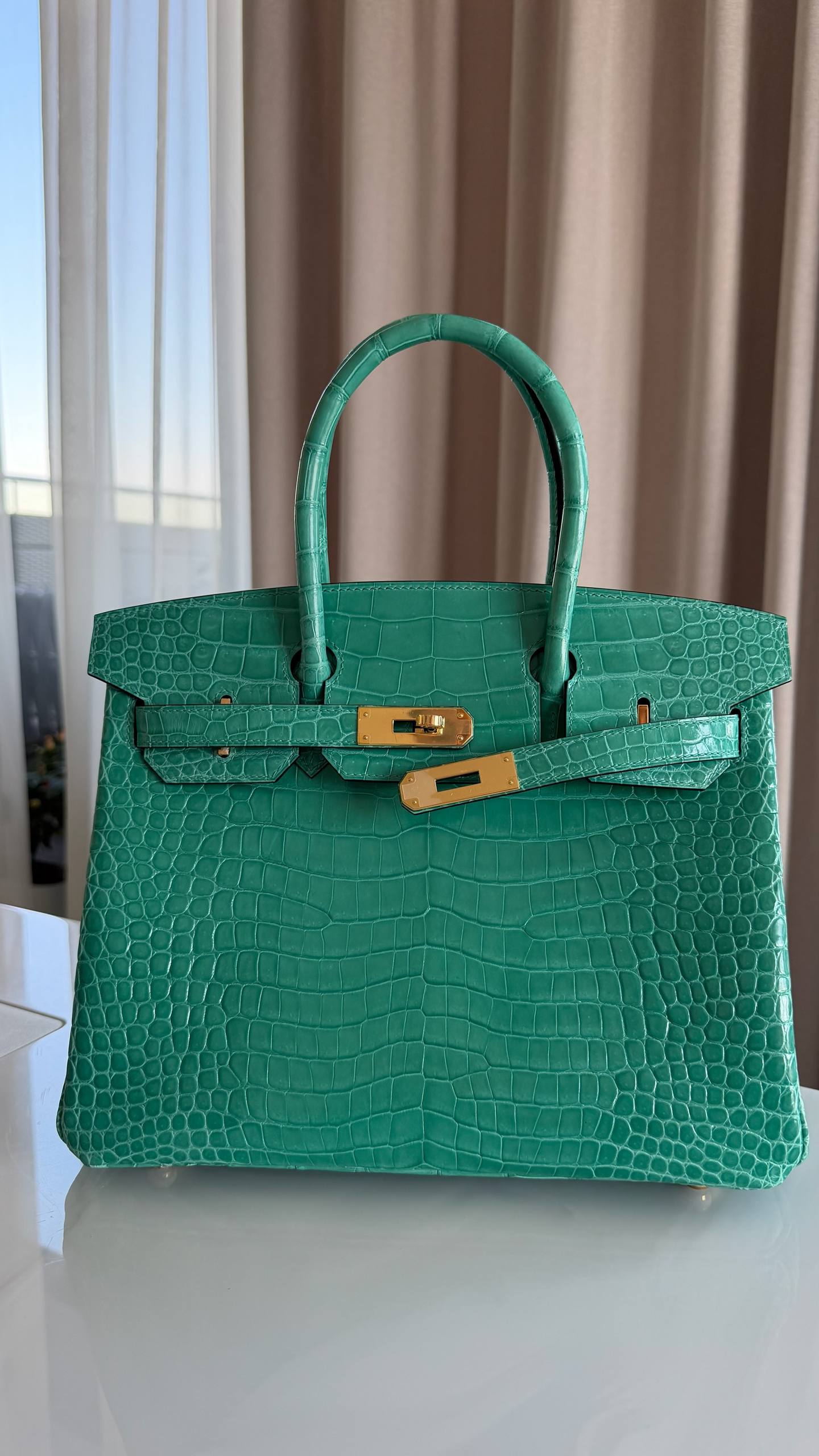 Сумка женская Birkin, 30, GHW Crocodile Porosus Hermes LUX-137310 фото Сумка женская Birkin, 30, GHW Crocodile Porosus Hermes Артикул LUX-137310
