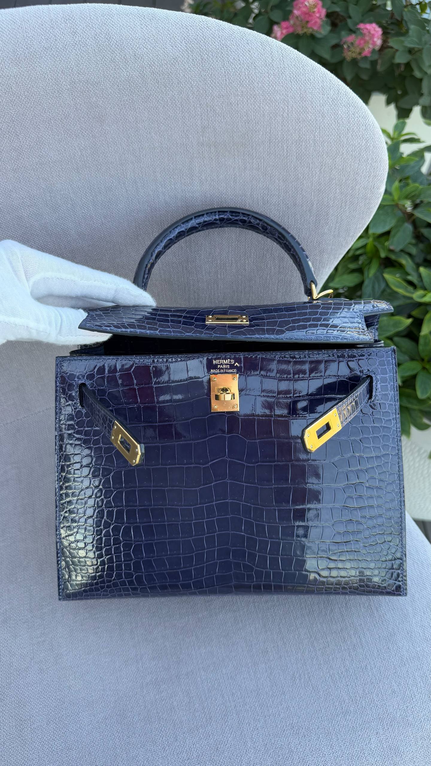 Сумка женская Kelly, 25, GHW Crocodile Porosus Hermes LUX-137311 фото Сумка женская Kelly, 25, GHW Crocodile Porosus Hermes Артикул LUX-137311