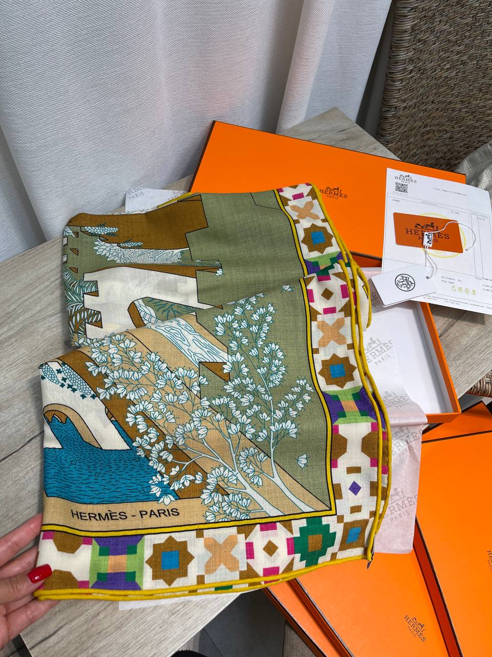 Платок Hermes LUX-137373 фото Платок Hermes Артикул LUX-137373
