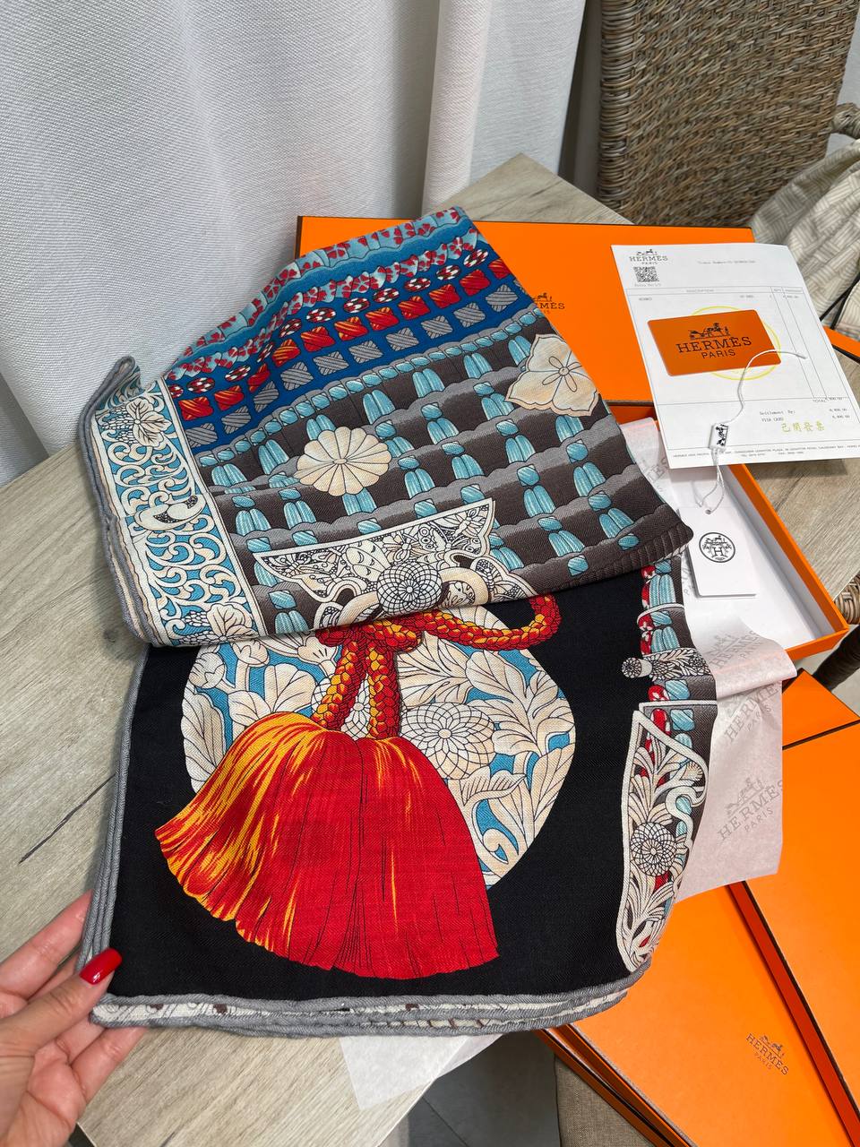 Платок Hermes LUX-137372 фото Платок Hermes Артикул LUX-137372
