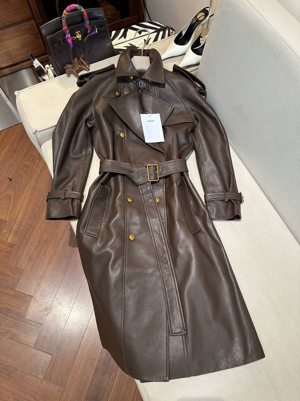 Кожаный тренч Chanel LUX-137597 фото Кожаный тренч Chanel Артикул LUX-137597
